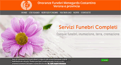 Desktop Screenshot of onoranzefunebricastelnuovo.com